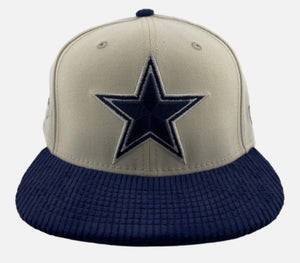 Dallas Cowboys New Era 50th Ann. Corduroy Brim Authentic 59Fifty (Cream/Navy)