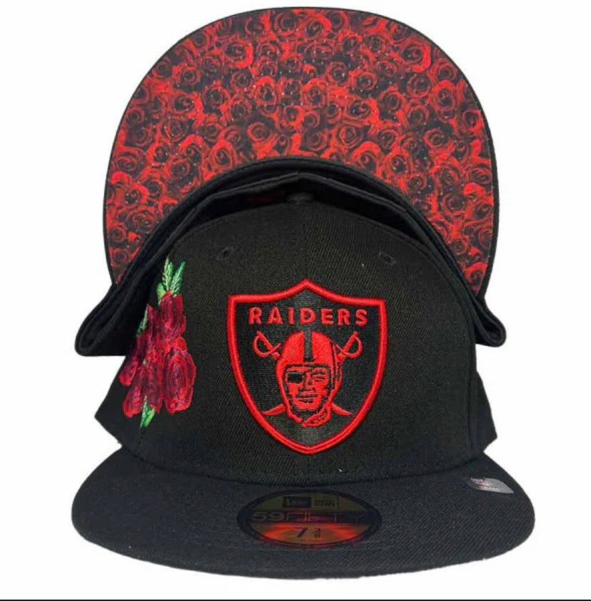 Las Vegas Raiders New Era Authentic Exclusive Roses 59Fifty (Black/Red)
