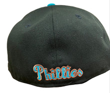 Load image into Gallery viewer, Philadelphia Phillies Fightin&#39; Phillies Authentic Custom 59Fifty Cap (Black/Teal)