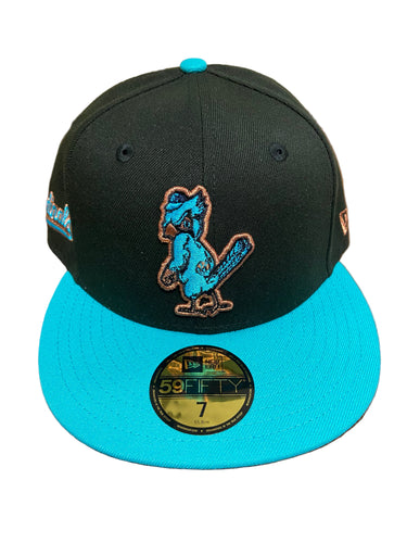St. Louis Cardinals New Era Patch Authentic Custom 59Fifty (Black/Teal)