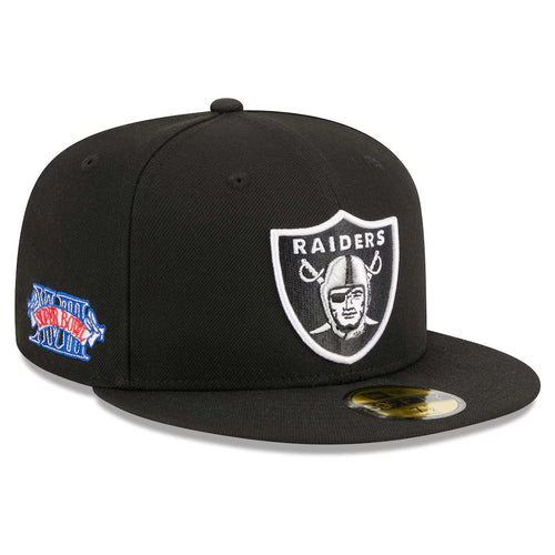 Las Vegas Raiders New Era Super Bowl Patch Authentic 59Fifty (Black/White)