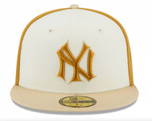 Load image into Gallery viewer, New York Yankees New Era Chrome Anniversary Authentic 59Fifty (Cream/Gold)
