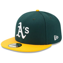 Load image into Gallery viewer, Oakland Athletics New Era On Field Authentic 59Fifty Cap (Green/Yellow)