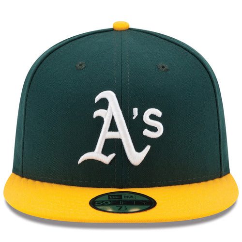 Oakland Athletics New Era On Field Authentic 59Fifty Cap (Green/Yellow)