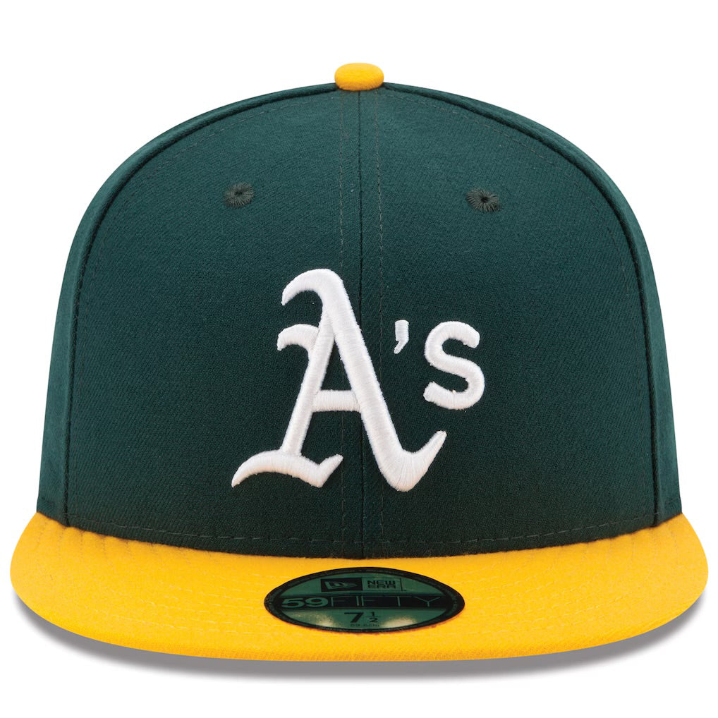 Oakland Athletics New Era On Field Authentic 59Fifty Cap (Green/Yellow)