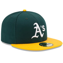Load image into Gallery viewer, Oakland Athletics New Era On Field Authentic 59Fifty Cap (Green/Yellow)