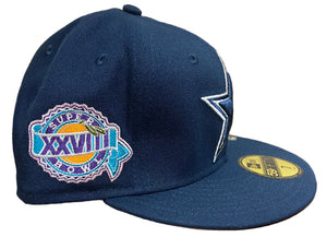 Dallas Cowboys New Era Super Bowl Patch Authentic 59Fifty (Navy/Pink)