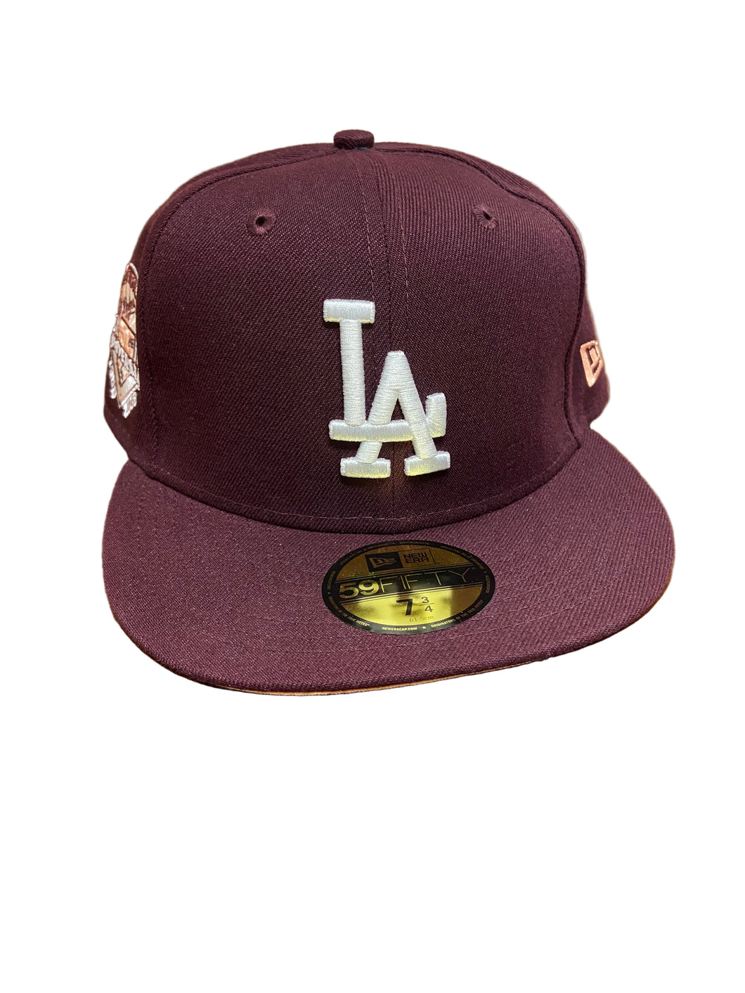 Los Angeles Dodgers New Era 50th Anniversary Authentic 59Fifty (Maroon/Peach)
