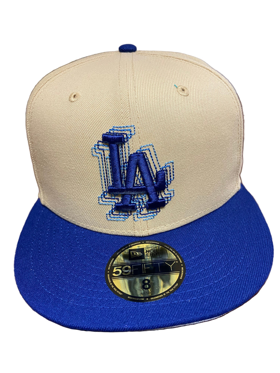 Los Angeles Dodgers New Era 50th Stadium Patch Authentic 59Fifty (Khaki/Royal)