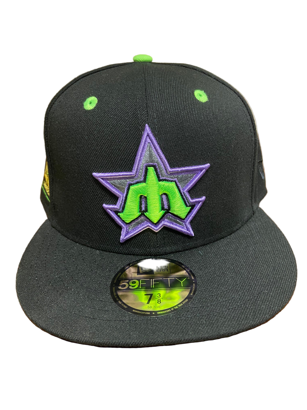 Seattle Mariners New Era 40th Anniversary Authentic 59Fifty (Black/Purple/Neon Green)