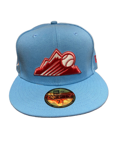 Colorado Rockies New Era 2021 All Star Patch Authentic 59Fifty (Sky Blue/Red)