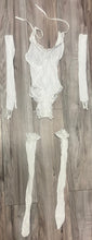 Load image into Gallery viewer, Dance WHITE LACE SHEER BODYSUIT W/ MATCHING GLOVES &amp; STOCKINGS