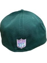 Load image into Gallery viewer, Las Vegas Raiders New Era 50th Anniversary Custom Authentic 59Fifty (Dk Green/Sky Blue)