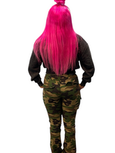 Load image into Gallery viewer, REDFOX WOMENS CROP CAMO HOODIE &amp; CAMO STACKED PANTS SET (PL5454)