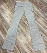 Load image into Gallery viewer, REDFOX WOMEN&#39;S FLEECE STACKED PANTS W/ CARGO POCKETS (HEATHER GREY)