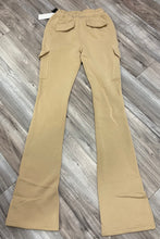 Load image into Gallery viewer, REDFOX WOMEN&#39;S FLEECE STACKED PANTS W/ CARGO POCKETS (KHAKI)