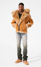 Load image into Gallery viewer, JORDAN CRAIG EL JEFE SHEARLING MOTO JACKET (COGNAC)