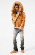 Load image into Gallery viewer, JORDAN CRAIG EL JEFE SHEARLING MOTO JACKET (COGNAC)