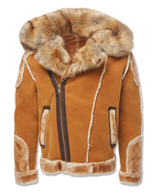 Load image into Gallery viewer, JORDAN CRAIG EL JEFE SHEARLING MOTO JACKET (COGNAC)