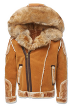 Load image into Gallery viewer, JORDAN CRAIG EL JEFE SHEARLING MOTO JACKET (COGNAC)