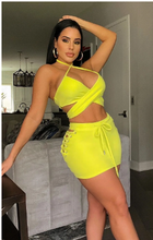 Load image into Gallery viewer, WOMEN&#39;S SUMMER HALTER/SKIRT 2PC SET IN STORES NOW! (GREEN)