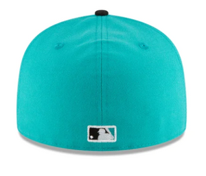NEW ERA FLORIDA MARLINS WORLD SERIES TEAL WOOL 59FIFTY FITTED