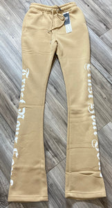 REDFOX "TRUST YOUR SOUL" FLEECE CROP JACKET W/ STACKED PANTS (KHAKI)