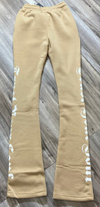 REDFOX "TRUST YOUR SOUL" FLEECE CROP JACKET W/ STACKED PANTS (KHAKI)
