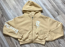 Load image into Gallery viewer, REDFOX &quot;TRUST YOUR SOUL&quot; FLEECE CROP JACKET W/ STACKED PANTS (KHAKI)
