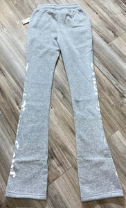 REDFOX "TRUST YOUR SOUL" FLEECE CROP JACKET W/ STACKED PANTS (H. GREY)
