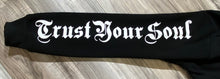 Load image into Gallery viewer, REDFOX &quot;TRUST YOUR SOUL&quot; FLEECE CROP JACKET W/ STACKED PANTS (BLACK)