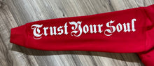 Load image into Gallery viewer, REDFOX &quot;TRUST YOUR SOUL&quot; FLEECE CROP JACKET W/ STACKED PANTS (RED)