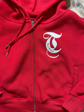 Load image into Gallery viewer, REDFOX &quot;TRUST YOUR SOUL&quot; FLEECE CROP JACKET W/ STACKED PANTS (RED)