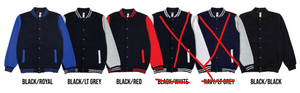 ACCESS MEN'S VARSITY JACKET (BLACK/RED)