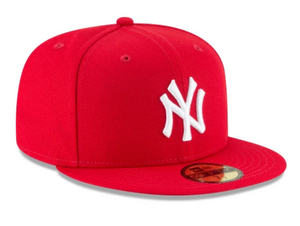 NEW ERA NEW YORK YANKEES SCARLET BASIC 59FIFTY FITTED