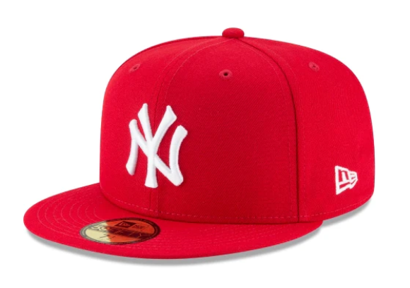 NEW ERA NEW YORK YANKEES SCARLET BASIC 59FIFTY FITTED