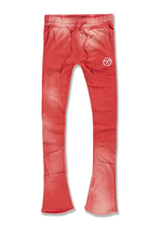 Load image into Gallery viewer, JORDAN CRAIG AFTERLIFE STACKED SWEATPANTS (RED)