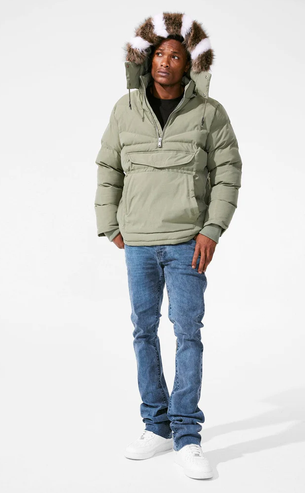 JORDAN CRAIG CONCORD PULLOVER ANORAK JACKET (ARMY GREEN)