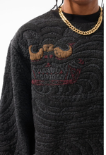 Load image into Gallery viewer, JORDAN CRAIG SILK ROAD CREWNECK SWEATER (BLACK DRAGON)