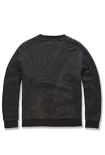 Load image into Gallery viewer, JORDAN CRAIG SILK ROAD CREWNECK SWEATER (BLACK DRAGON)
