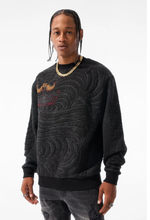 Load image into Gallery viewer, JORDAN CRAIG SILK ROAD CREWNECK SWEATER (BLACK DRAGON)