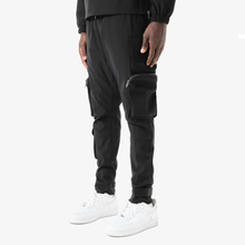 Load image into Gallery viewer, LIFE CODE NYLON TASLAN WINDBREAKER/ CARGO PANTS (BLACK)