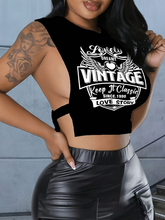 Load image into Gallery viewer, WOMEN'S GRAPHIC T-SHIRT SIDES CUT OUT CROP TOP IN STORES NOW