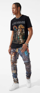 JORDAN CRAIG SEAN ETERNAL SALVATION DENIM JEAN (BURNT OCRE)