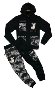 CIVILIZED "GOD PROTECT ME" JOGGER SET (BLACK)