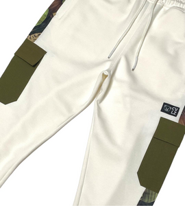 CIVILIZED CARGO HOODIE + JOGGER SET W/ DETACHABLE VEST (NATURAL)