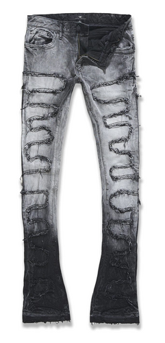 JORDAN CRAIG MARTIN STACKED - PYTHON DENIM JEAN (CONCRETE)