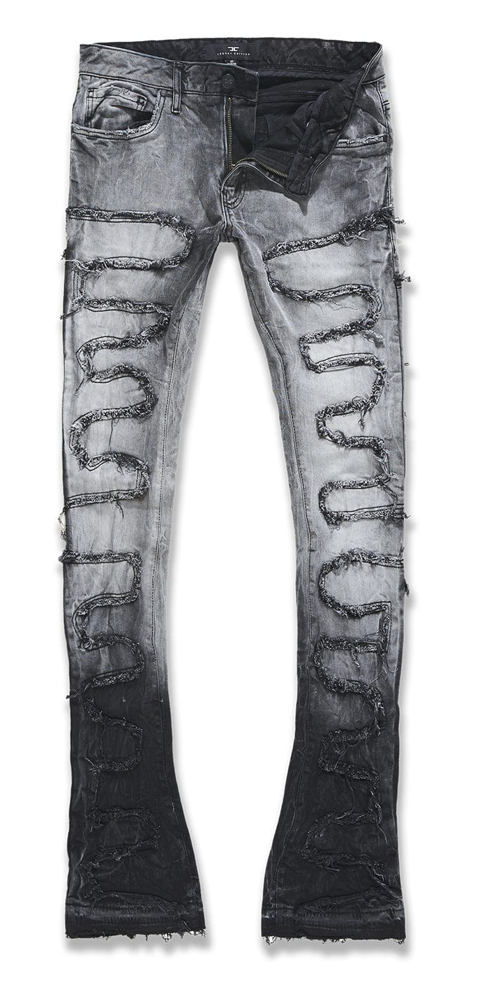 JORDAN CRAIG MARTIN STACKED - PYTHON DENIM JEAN (CONCRETE)