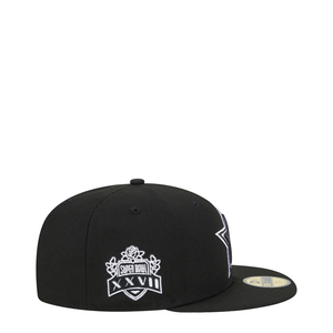 NEW ERA DALLAS COWBOYS SUPER BOWL XXVII SIDE PATCH 59FIFTY - BLACK