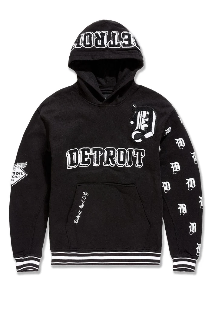 JORDAN CRAIG D-TOWN PULLOVER HOODIE (BLACK)